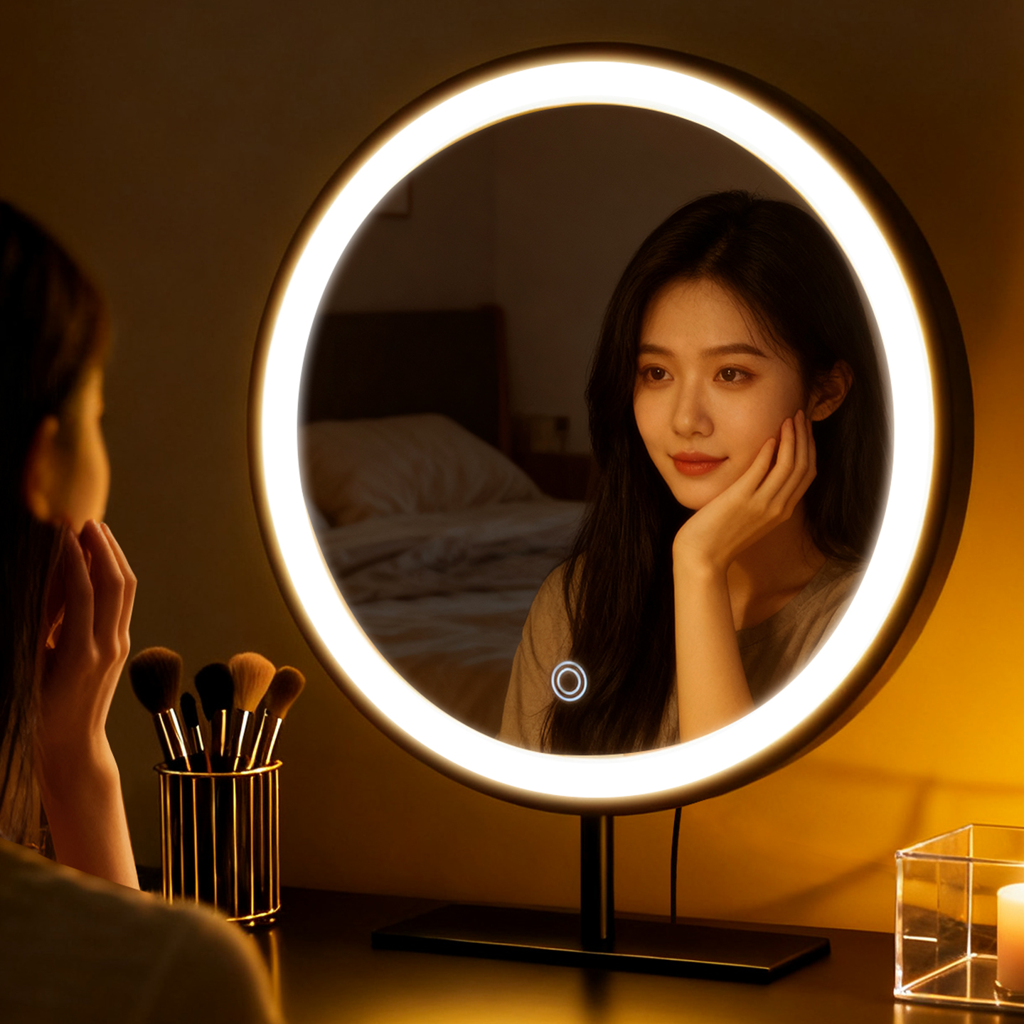 2025新款化妆镜子桌面立式化妆镜