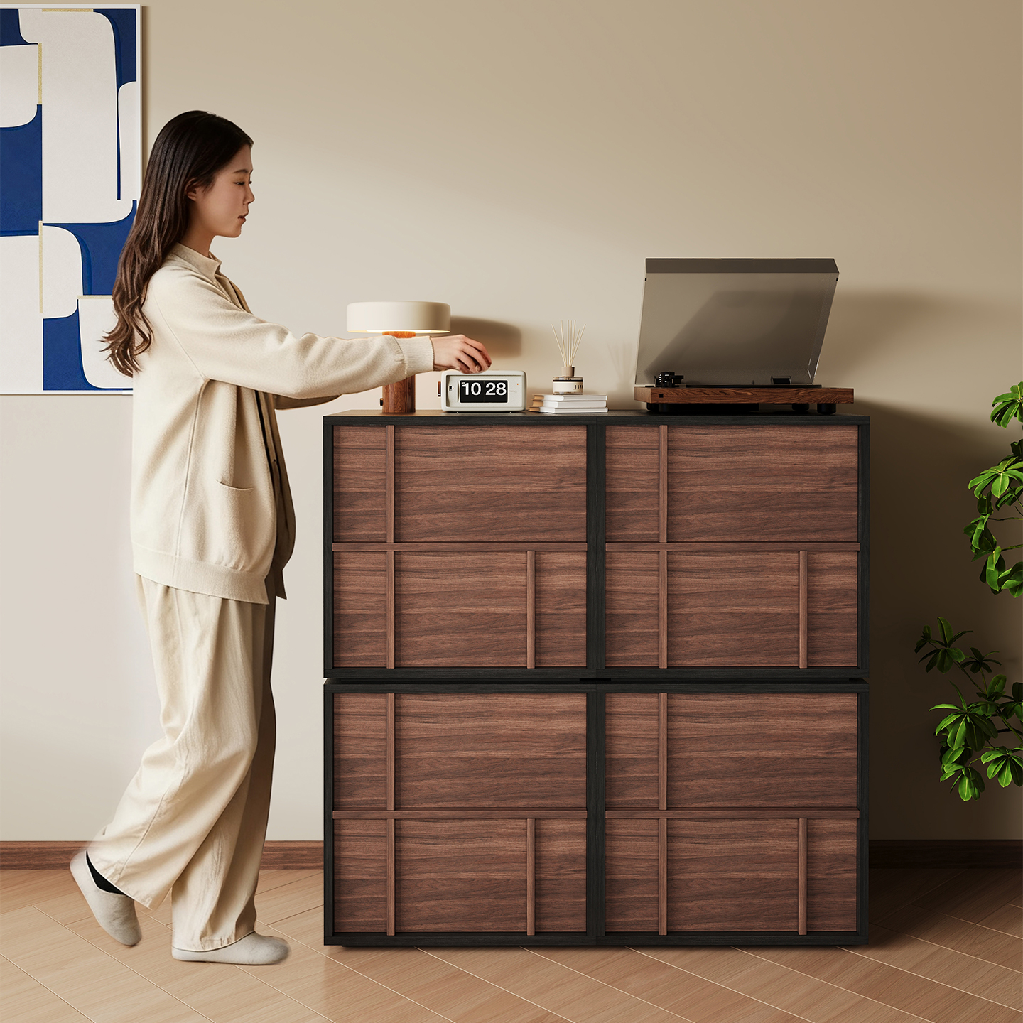 【品牌真实木】可定制！组合斗柜