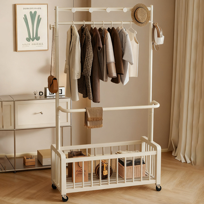 【稳如泰山】加粗钢管落地衣帽架