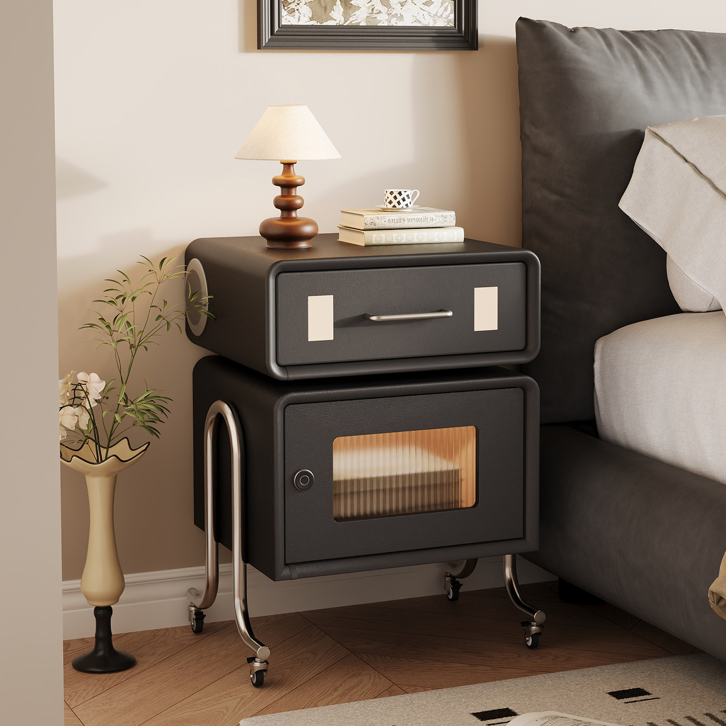 机器人床头柜实木床边小型边几卧室储物柜客厅边柜创意柜子儿童房,住宅家具,床头柜,淘宝优惠券,粉丝福利购,淘宝优惠卷