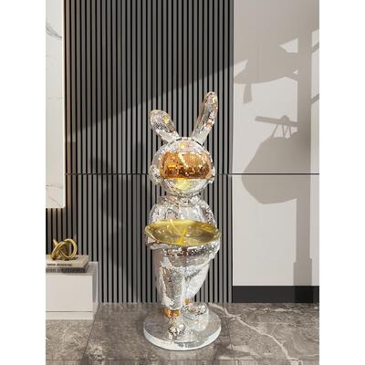 太空兔子轻奢客厅电视柜旁大型落地装饰品摆件高级感乔迁新居礼物