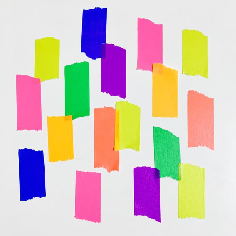 日本MT和纸胶带荧光纯色mt fab手帐装饰素材打底拼贴15mm