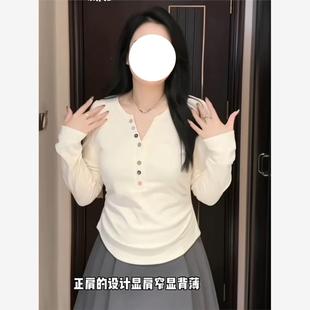 加码丝绒暖底衬衫为妇女早秋新胖毫米覆盖腹部的顶部隐藏肉苗条合