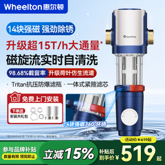 惠尔顿前置过滤器P0038Max家用全铜防爆自动清洗反冲洗15T大通量