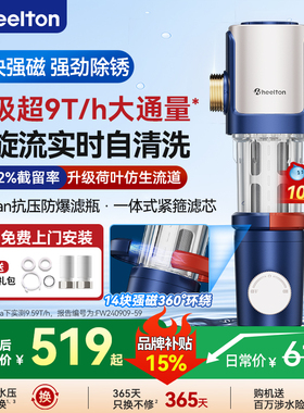 惠尔顿前置过滤器P0038Max家用大流量自来水全铜防爆自动反冲洗