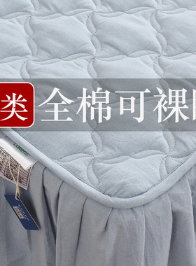 A类全棉床裙单件2025新款高端纯棉水洗棉夹棉防滑床罩套四季通用