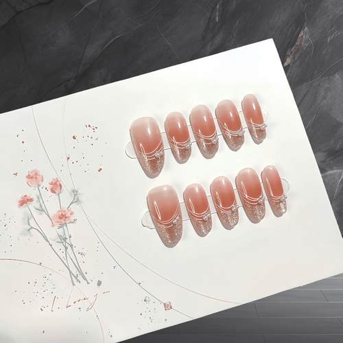 穿戴甲30片整条T136/S286流星珍珠中椭圆猫眼高级爆晶石线条珍珠