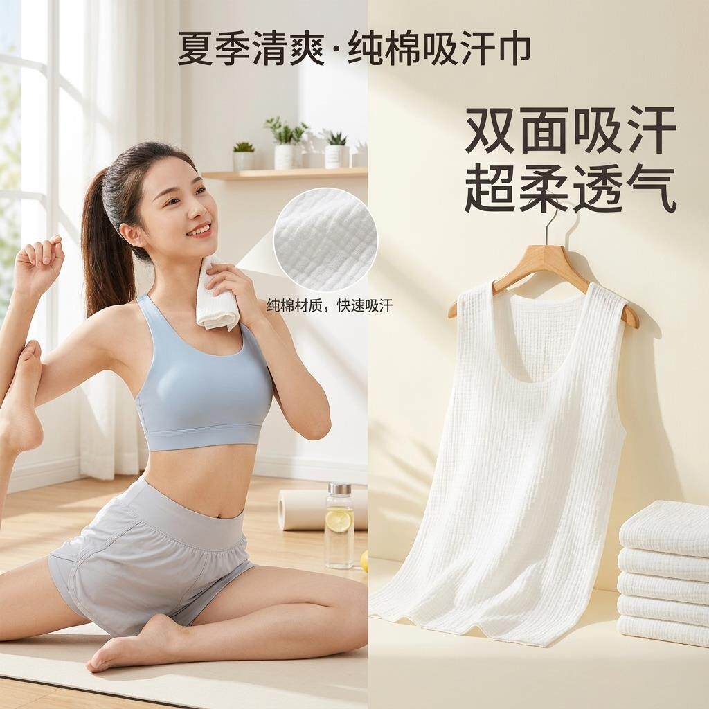 隔汗巾成人吸汗巾透气大人后背部止汗巾运动春棉垫背纱布产妇超大