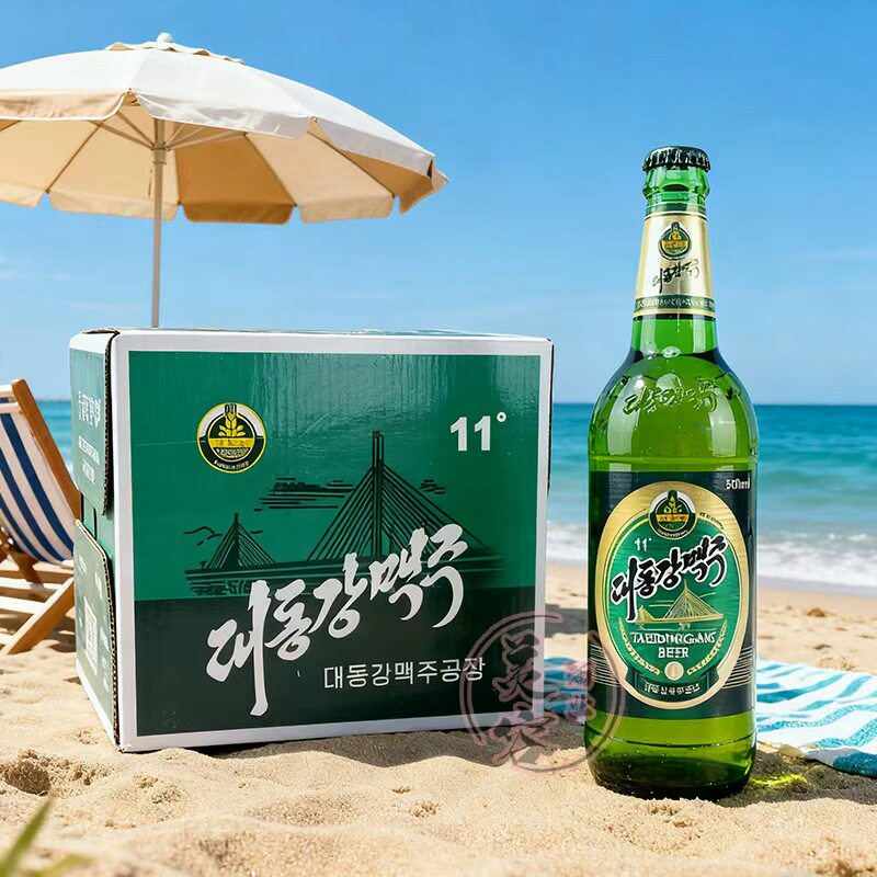 大同江金1号朝鲜黄啤酒500ml*12图片