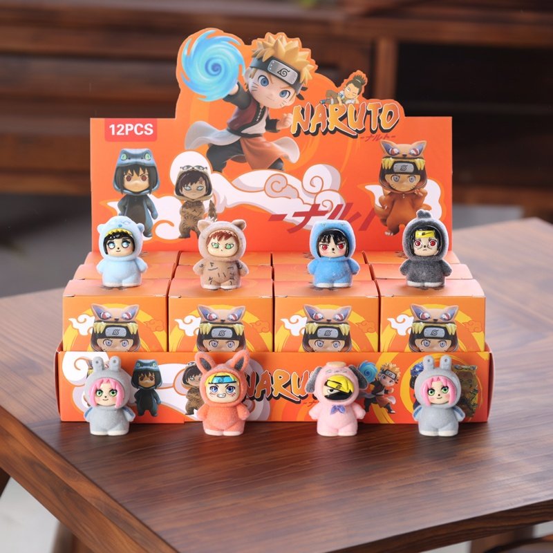 火影忍者Q版植绒公仔盲盒小学生奖品小礼物玩具Mini手办摆件12PCS