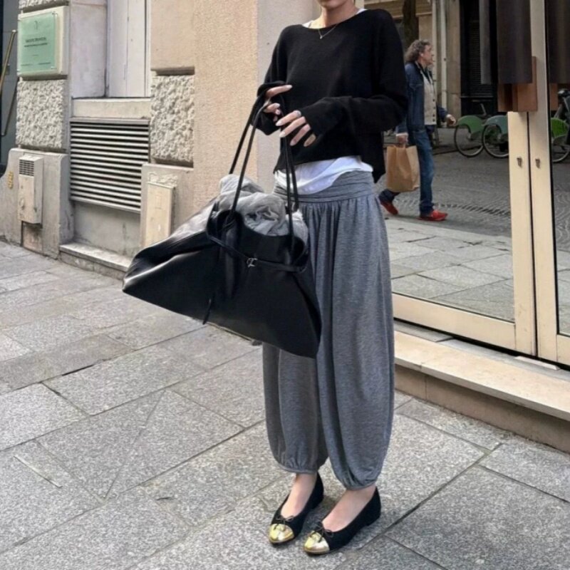 宋祖儿同款夏季凉感九分灯笼裤
