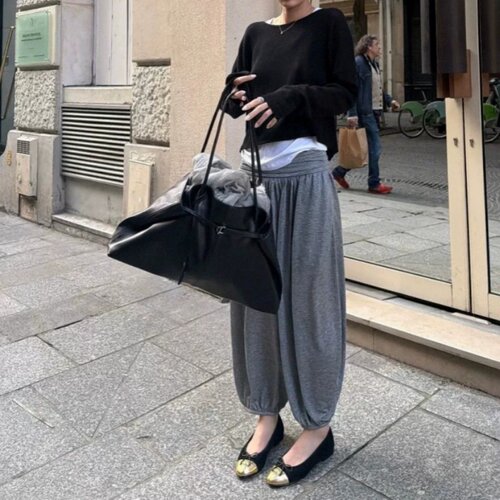 宋祖儿同款夏季凉感九分灯笼裤