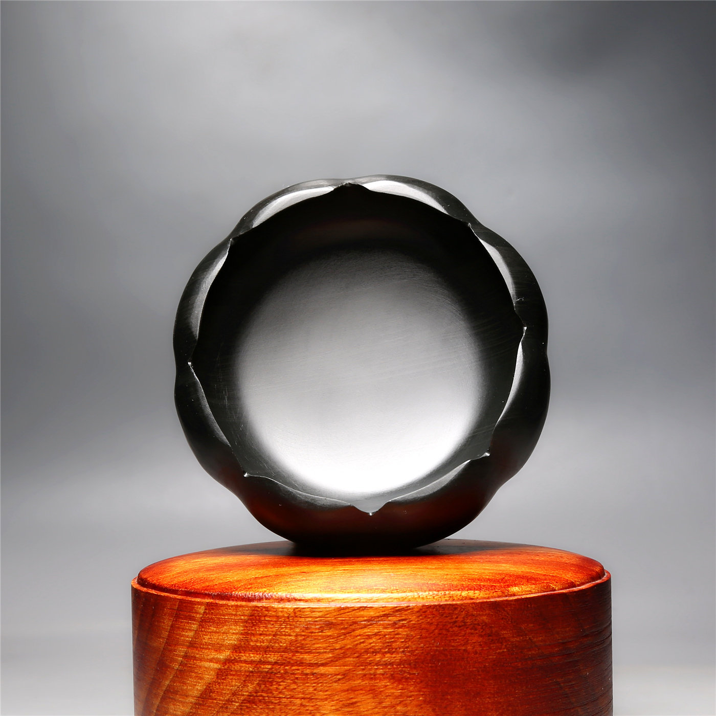 匠心非遗大师砚 莲池墨韵 高档老坑原石砚台 珍藏品手工砚老坑原石歙砚精品品高档原石歙砚文房端砚