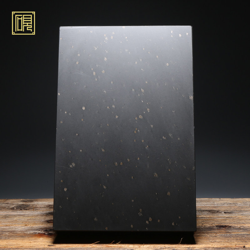 匠心非遗名师作品《素心砚板》歙砚原石手工雕刻砚台 并兼端砚老坑精品文房四宝老坑鱼子砚台收藏送礼