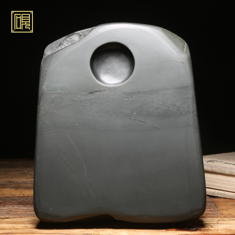 非遗传承歙砚名砚《戏蝶》名师老坑砚台高档礼品珍藏天然原石歙砚端砚文房四宝收藏成人研磨墨块砚台