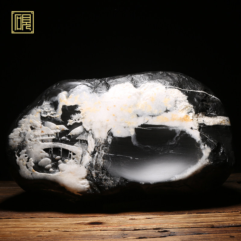 孤品老坑砚台《瑞雪迎春》名师