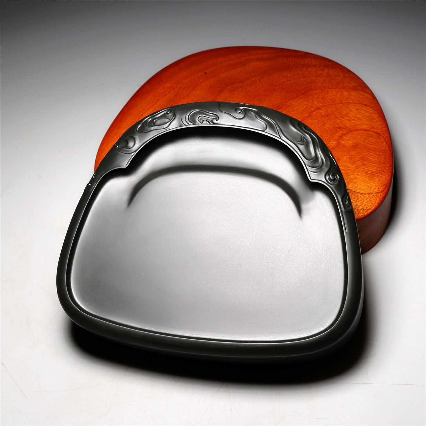 匠心非遗大师砚 如意砚 高档老坑原石砚台 珍藏品手工砚老坑原石歙砚精品品高档原石歙砚文房端砚