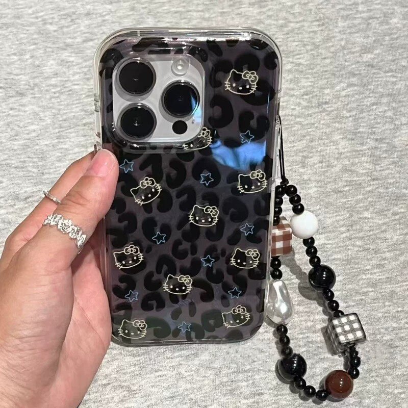 适用苹果系列iPhone17新款手机壳16promax/14pro个性黑豹纹黄猫咪脑袋15promax/13pro半包大孔防摔网红保护套