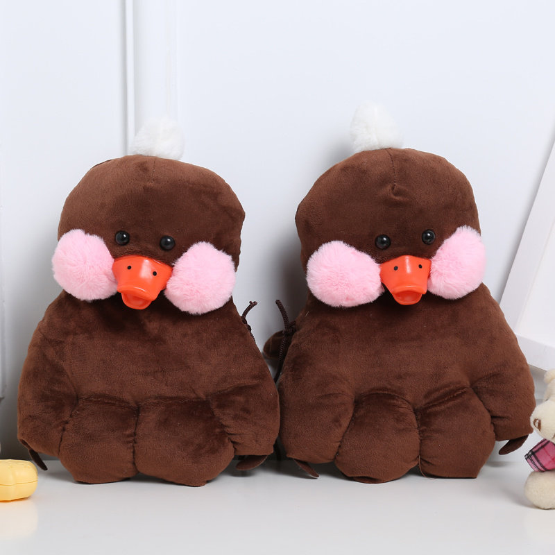 冬季卡通手套可爱韩版男女学生加绒加厚全指挂脖大肥鸭保暖手套