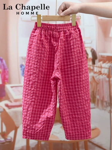 Детские летние тонкие штаны, летняя одежда для отдыха, детская одежда, из хлопка и льна