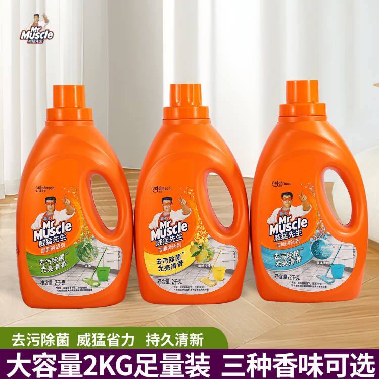 威猛先生地面清洁剂木地板清洁液瓷砖拖地液家用除菌去污垢2kg,洗护清洁剂/卫生巾/纸/香薰,地面清洁剂,淘宝优惠券,粉丝福利购,淘宝优惠卷