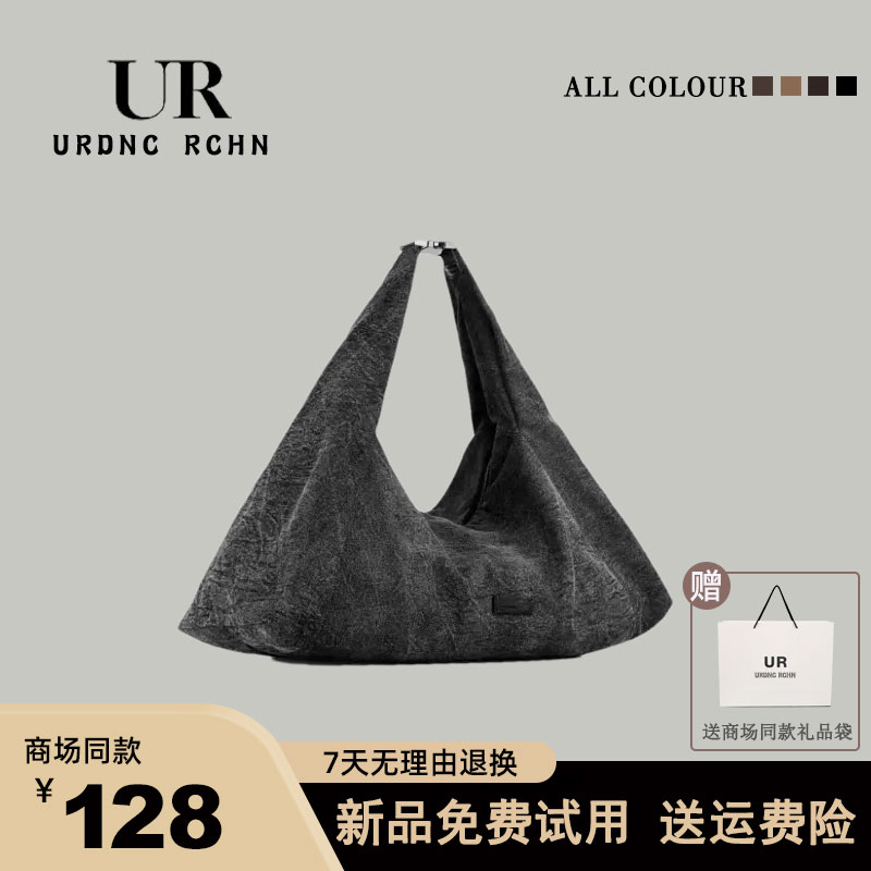 UR高级感小众设计帆布女式通勤百搭新款夏季大容量托特单肩手提包