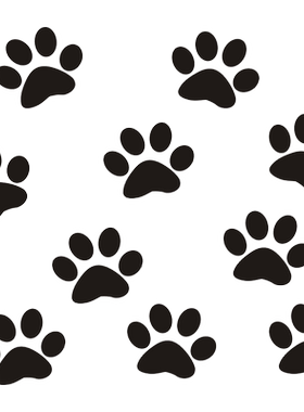 猫狗爪印卡通脚印3D立体镜面墙贴