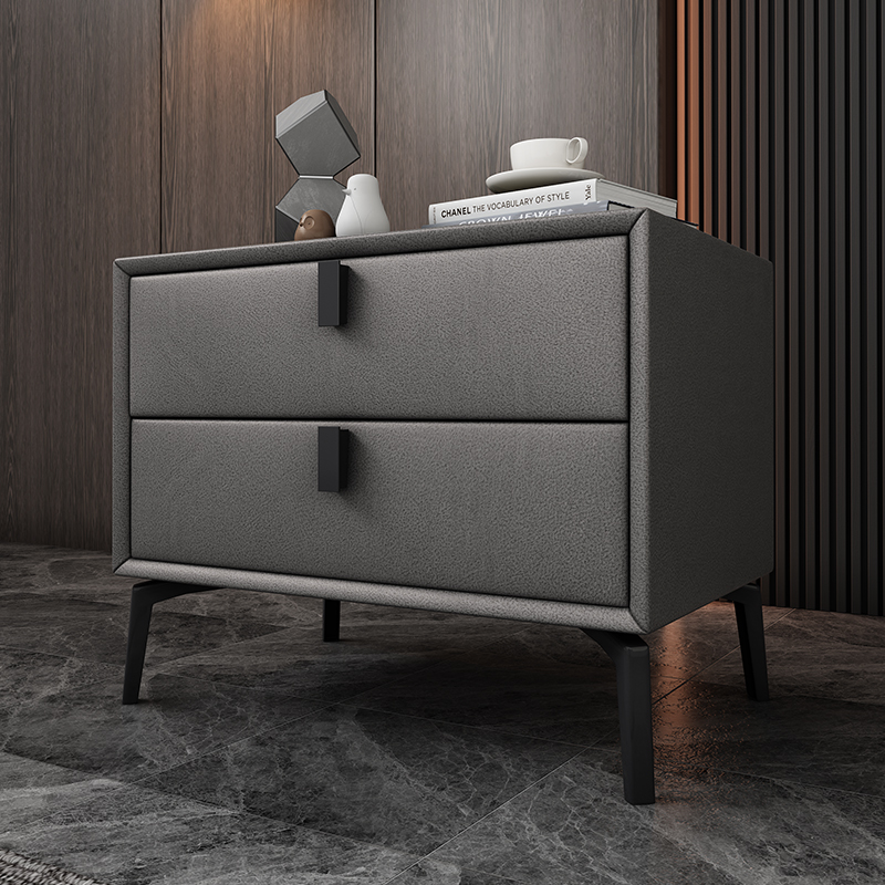 简约现代风轻奢实木置物架床头柜