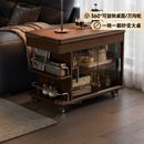 法莎蒂茶几折叠多功能小桌子边柜可移动推车沙发边几 k姐推荐