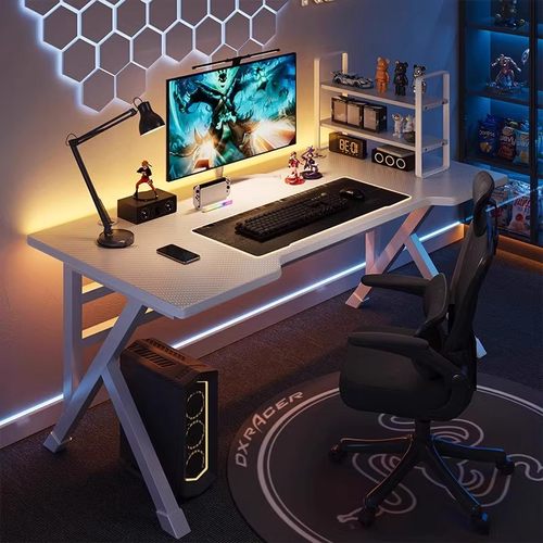 碳纤维网咖桌台式电脑桌家用书桌学习桌卧室电竞桌办公桌简易桌子