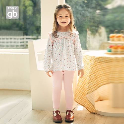 好孩子GB女童碎花套装小童春秋儿