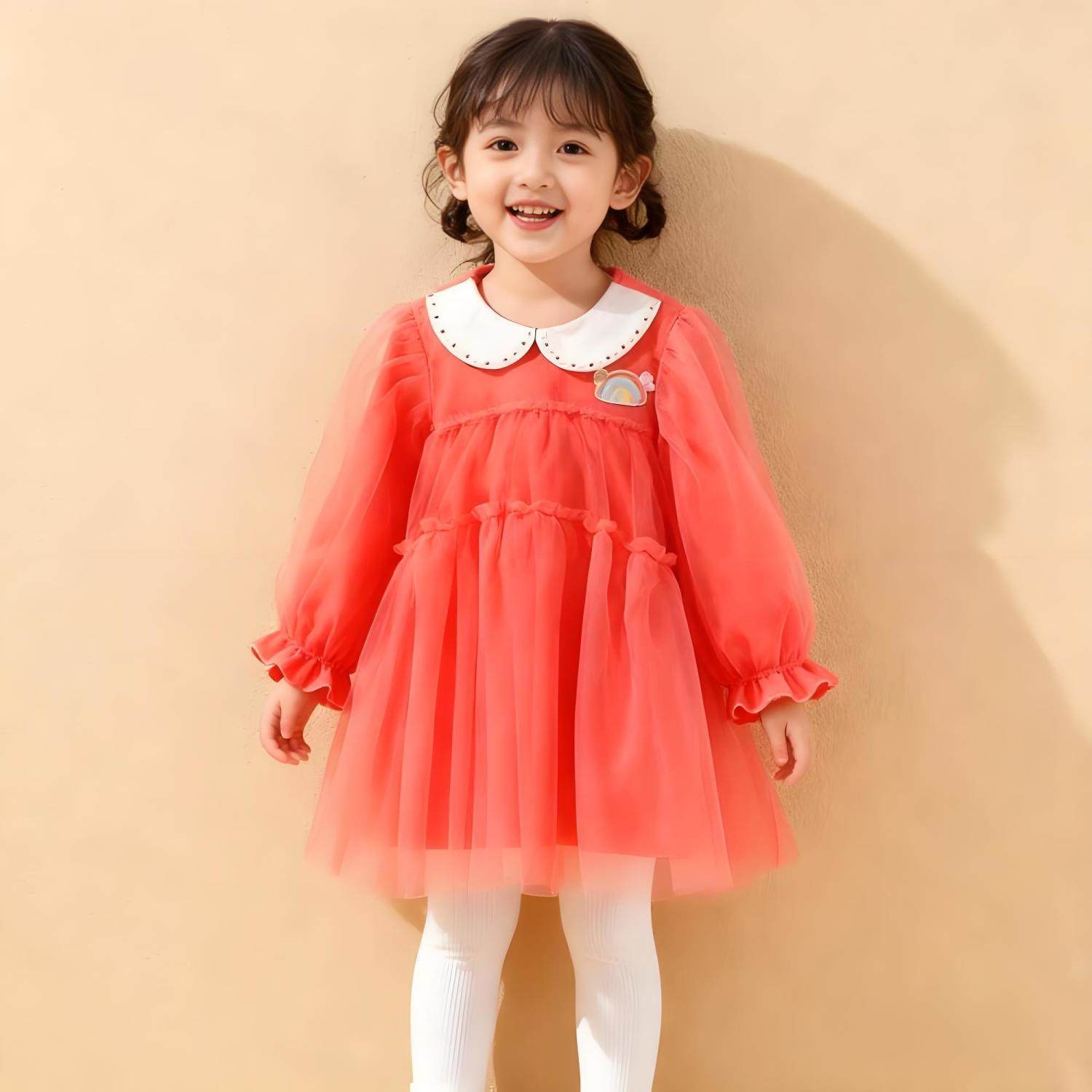 好孩子GB女童宝宝a类裙子秋装