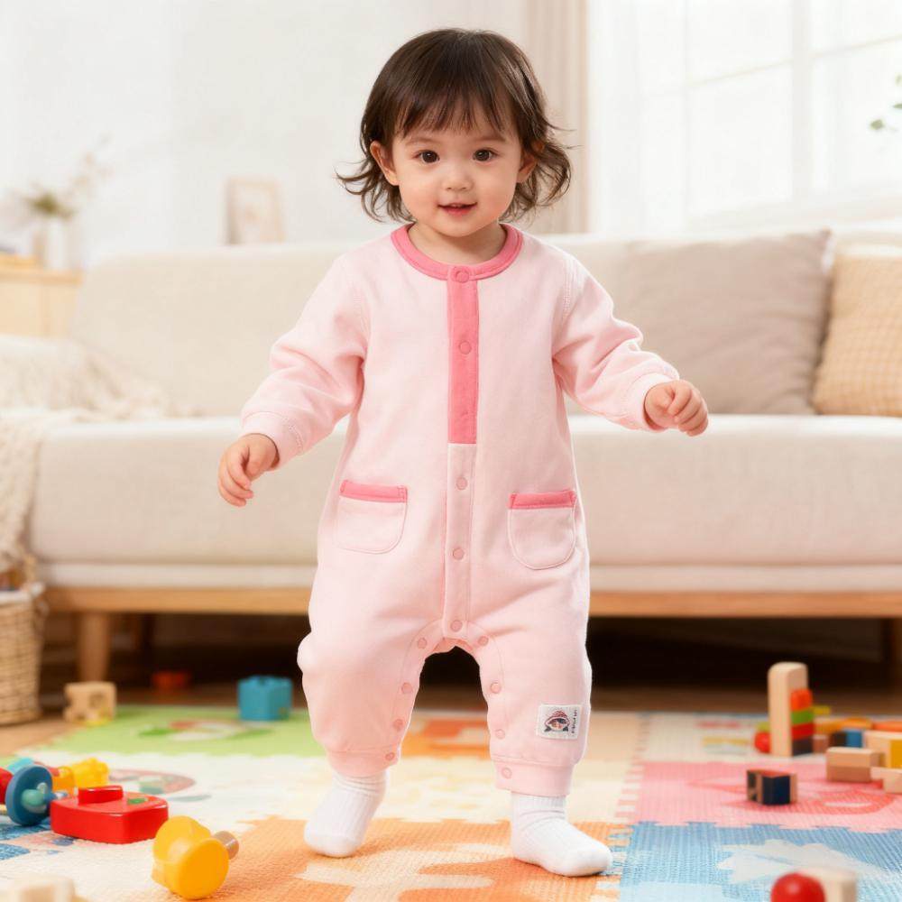 gb好孩子婴儿新生儿春秋德绒连体