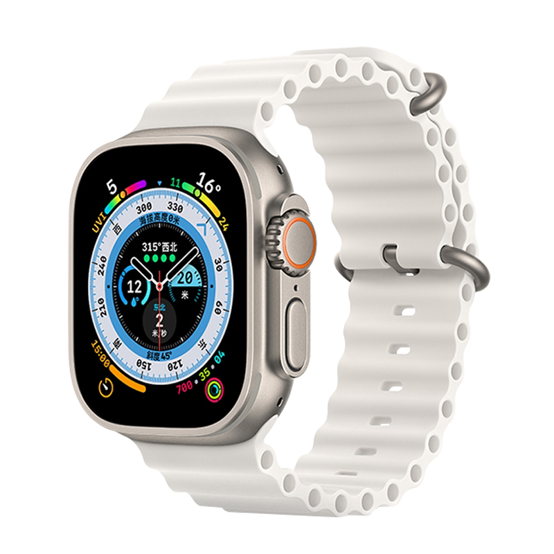 【蒙美特】适用iWatchS12苹果手表表带新款S11/10海洋硅胶applewatch9手表s8/7/se运动透气ul
