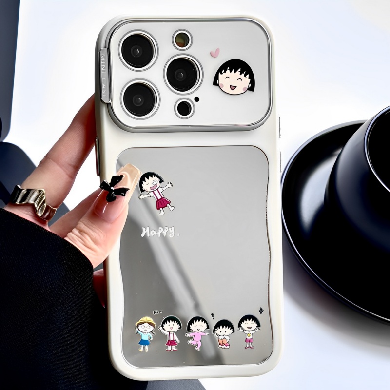 适用iphone苹果镜面小丸子手机壳