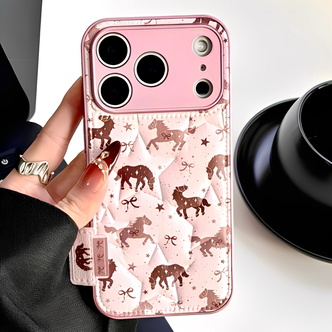 本命年马上有钱适用iphone16pro苹果17手机壳13皮质15pro星星纹14proamx全包防摔超好看保护套艺术泼墨高级感