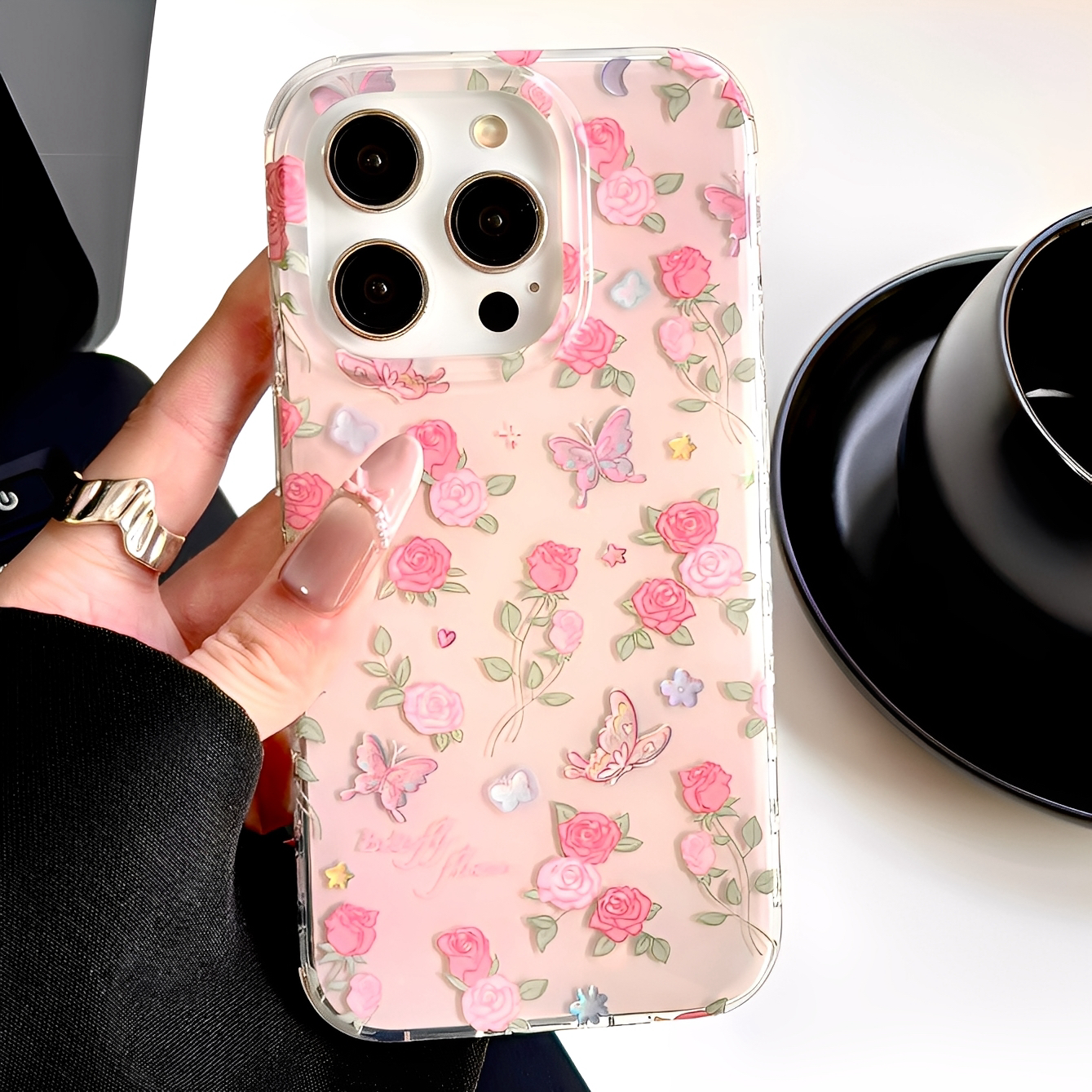 适用iPhone苹果蝴蝶花手机壳