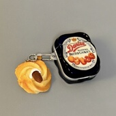 适用AirPods4耳机保护套可爱创意饼干盒苹果耳机套AirPods1 2代 pro保护壳带吊坠airpods新3代蓝牙耳机壳女