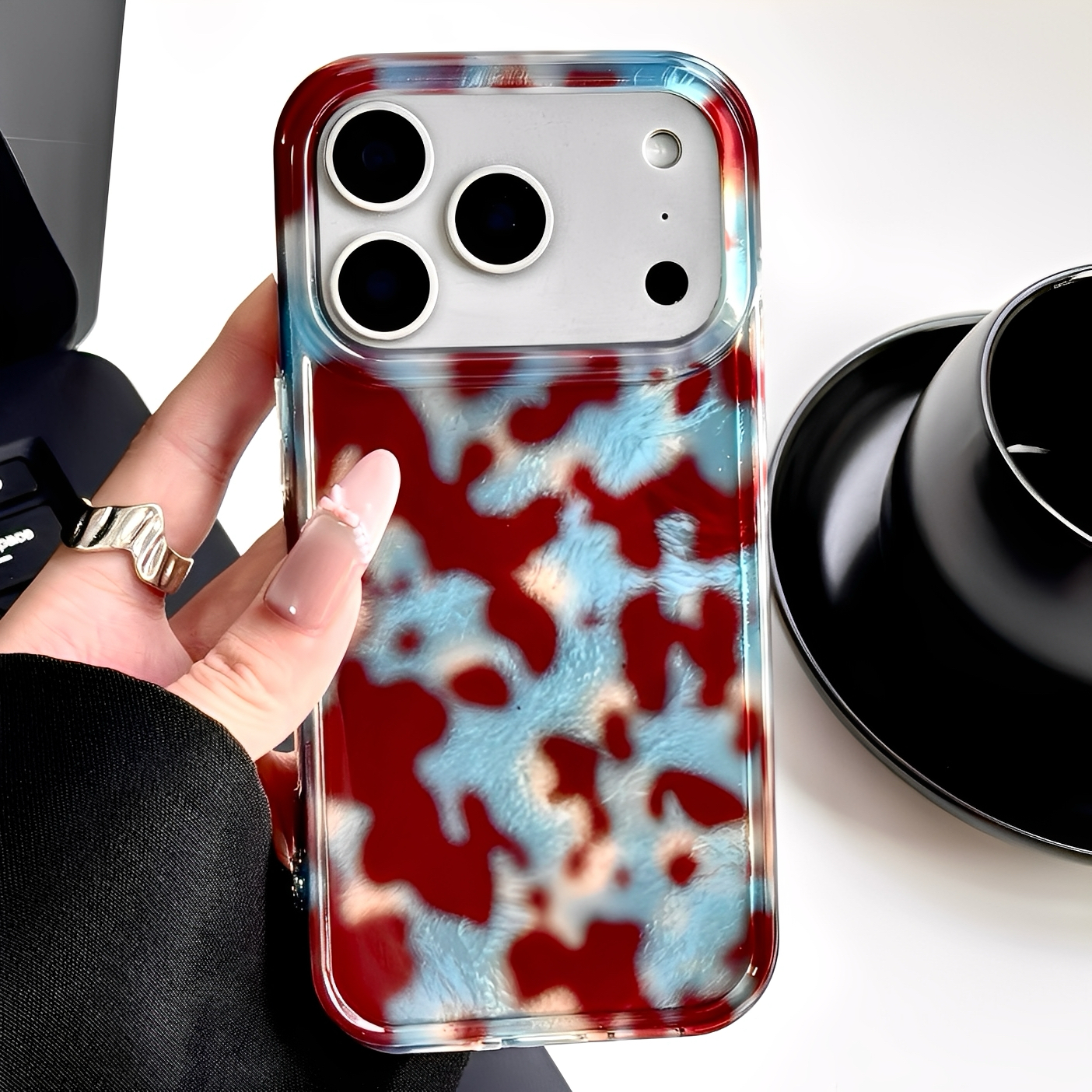 潮牌气质撞色豹纹适用iphone17pro苹果16手机壳时尚15pro新款14proamx羽纱纹全包防摔超好看外壳13高级感女款