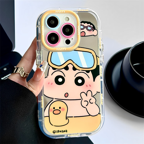 适用苹果iPhone镜面小新手机壳