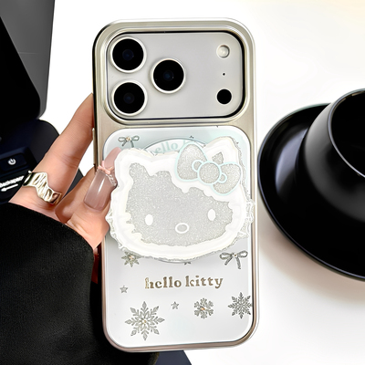 适用iPhone苹果雪花KT猫手机壳