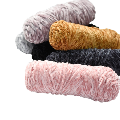 雪尼尔金丝绒毛线团暴力熊粗线