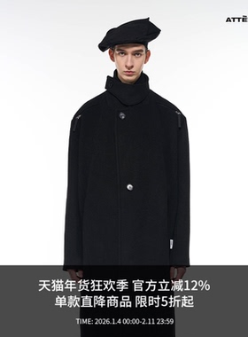 ATTEMPT AW22 双拉链毛呢大衣