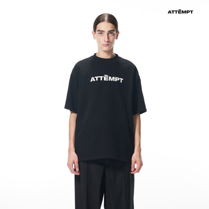 ATTEMPT定番产品 基础Logo纯色短袖T恤