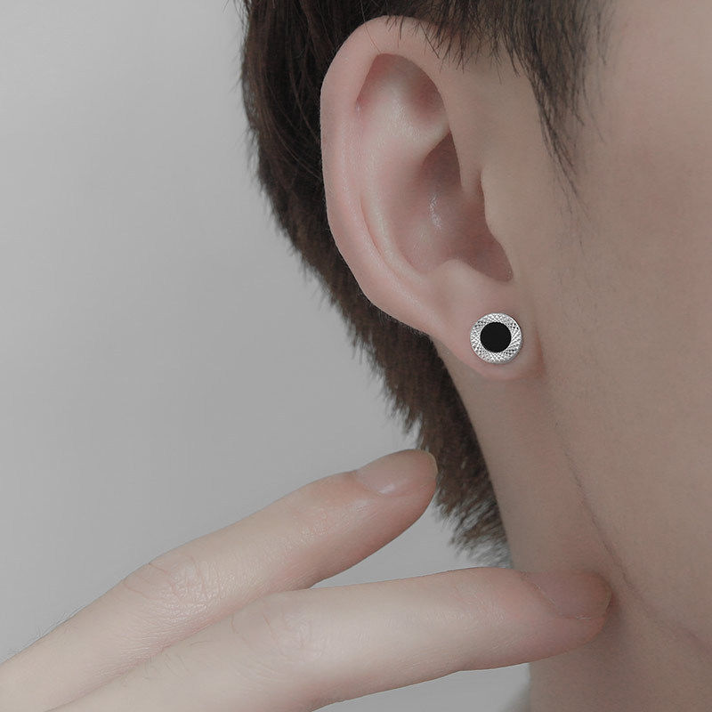 S925纯银耳钉男潮高级感小众ins