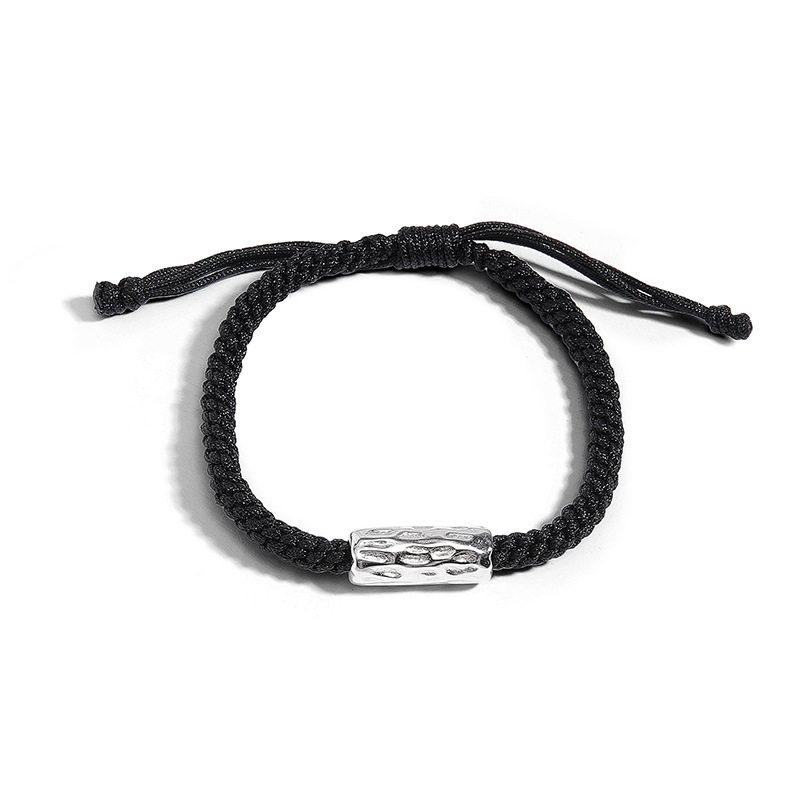 S925银手链男潮嘻哈小众设计