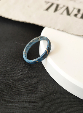 稳定木戒指小众设计高级感美式复古男款素圈指环个性情侣手工定制