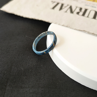 情侣手工定制 素圈指环个性 稳定木戒指小众设计高级感美式 复古男款