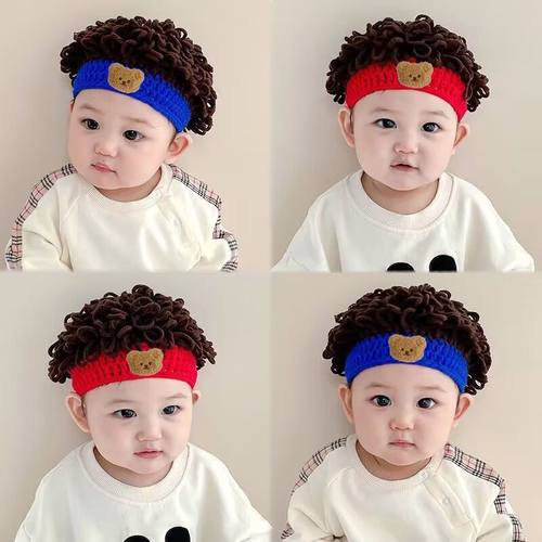 宝宝帽子秋冬季卷发帽儿