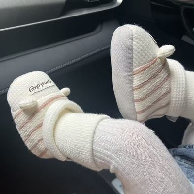 婴儿学步鞋子软底春秋冬季0一1岁新生男女宝宝8-10个月不掉布鞋袜